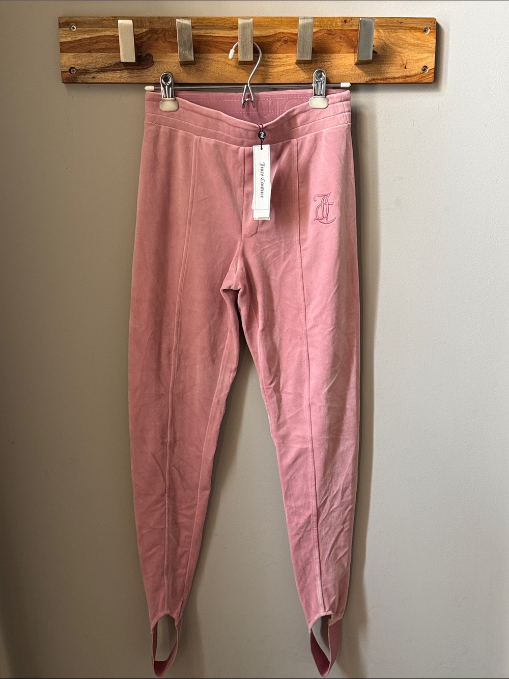 Juicy Couture - Pink Velour Stirrup Track Pants